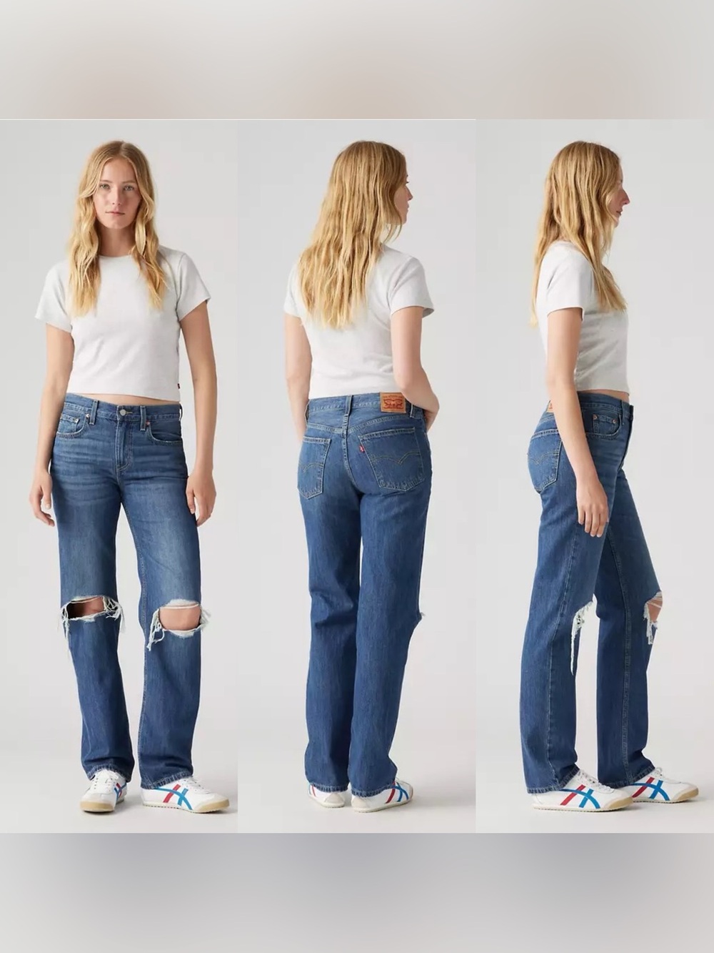 LEVI’S Low Pro Straight Jeans in Breathe Out Medium Wash Size 25